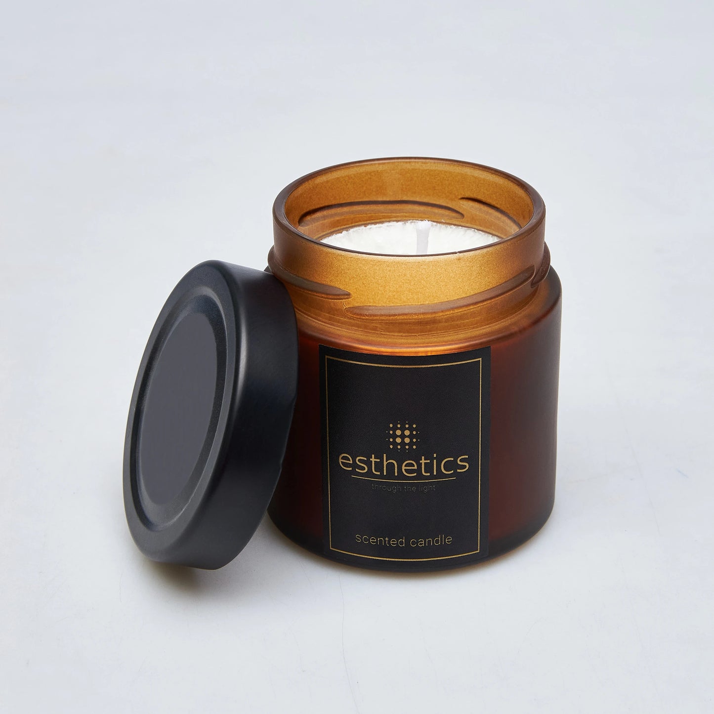 Jar Scented Candle Brown Matte 12 oz