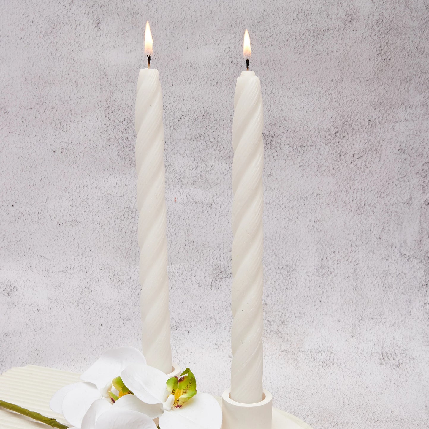 Wedding Taper White Candles 6 pc