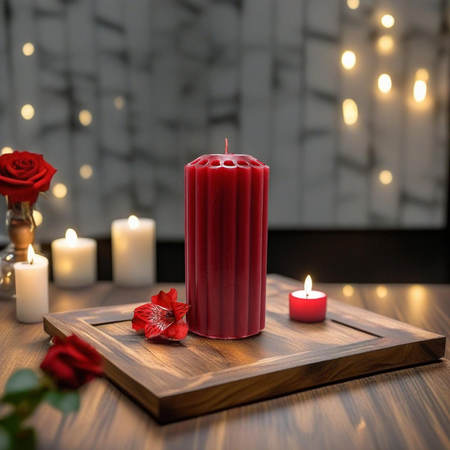 Mulberry Pillar Candle - 3 x 6 Inch