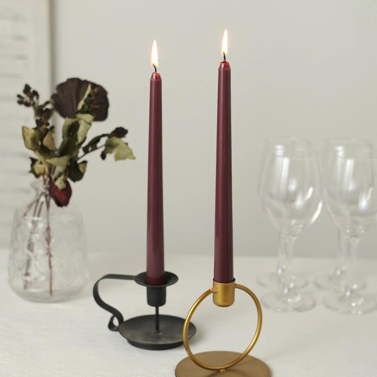 Antic Taper Wine Candles 12 pc