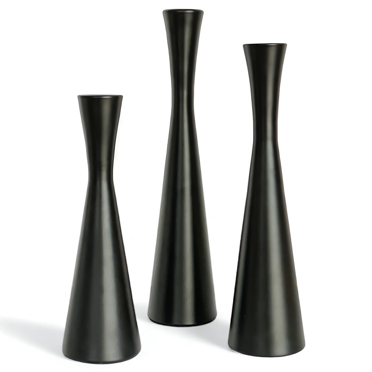 Elegant Metal Taper Candle Holders Set of 3