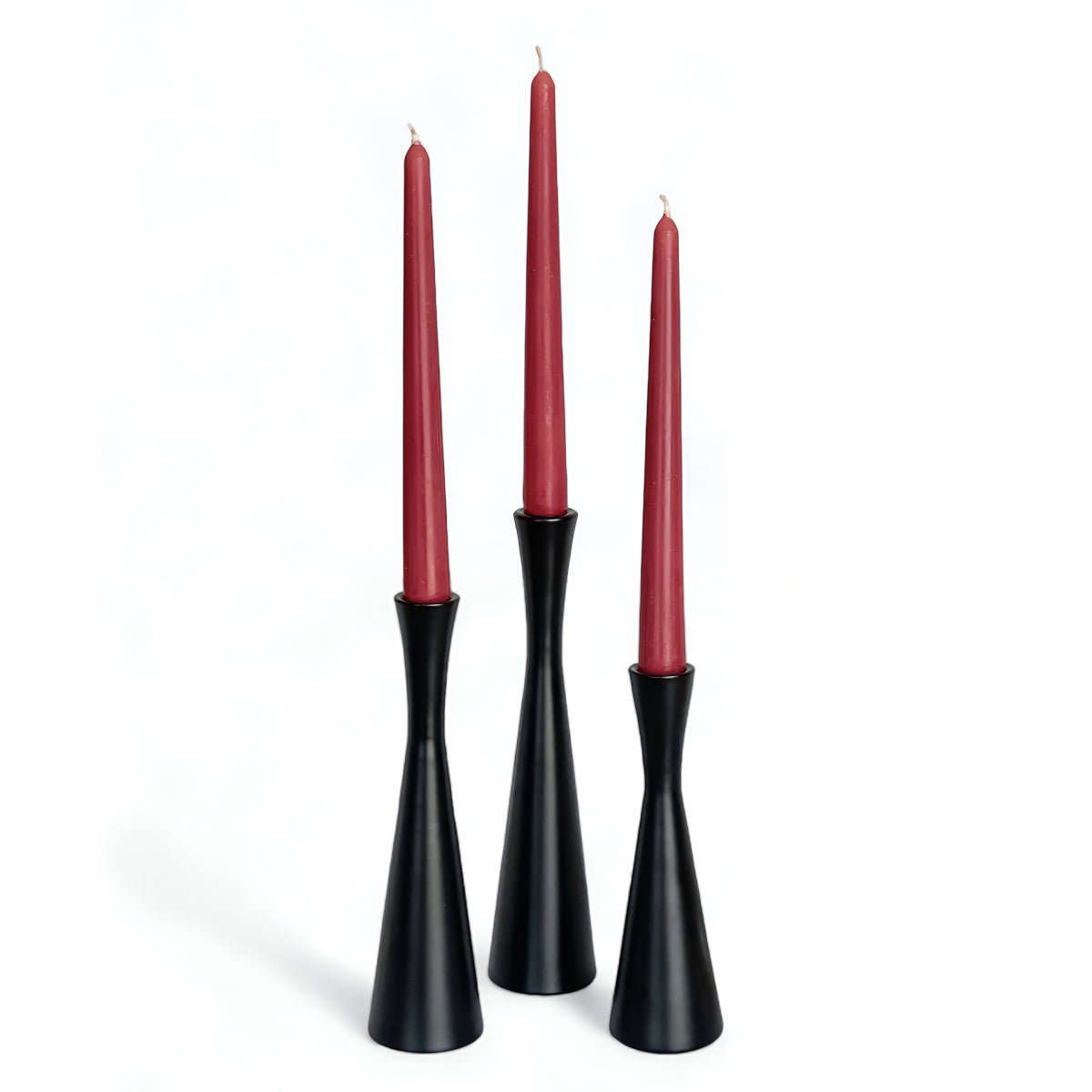 Elegant Metal Taper Candle Holders Set of 3