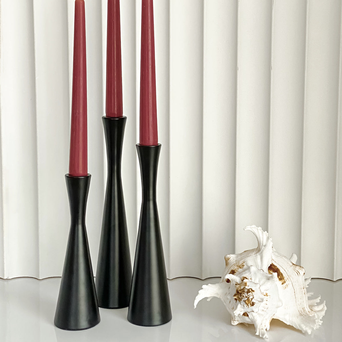 Elegant Metal Taper Candle Holders Set of 3