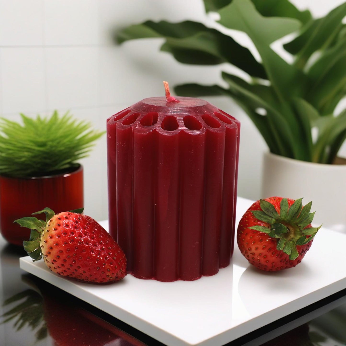 Mulberry Pillar Candle - 3 x 3 Inch