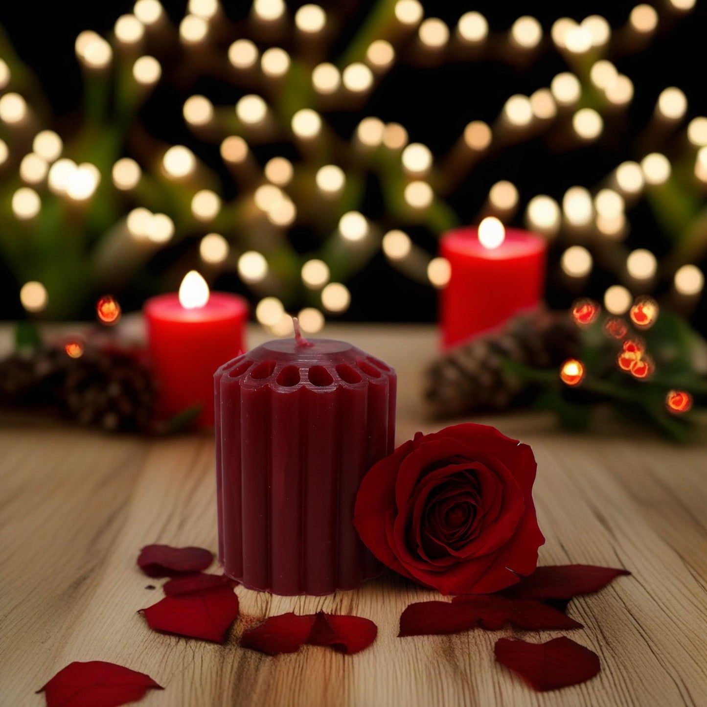 Mulberry Pillar Candle - 3 x 3 Inch