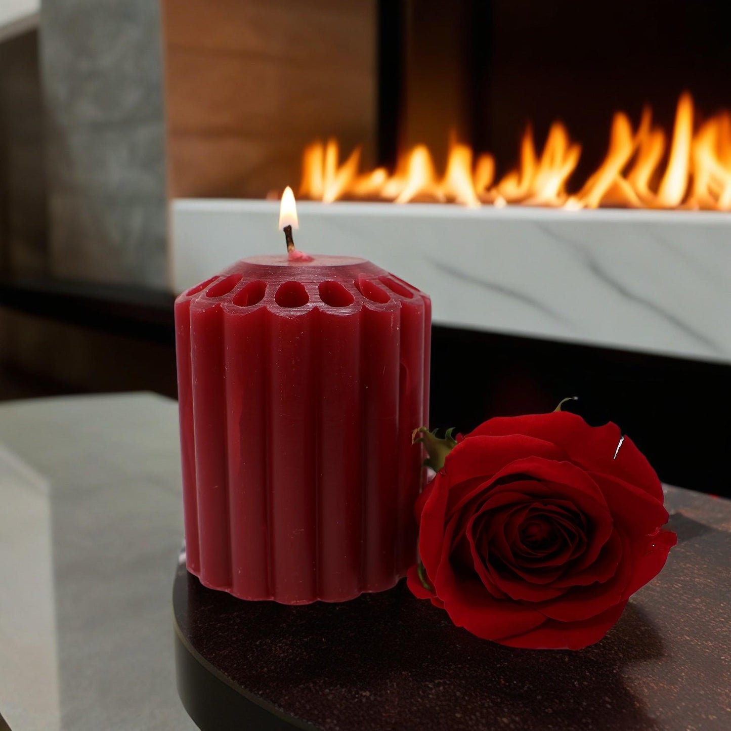 Mulberry Pillar Candle - 3 x 3 Inch