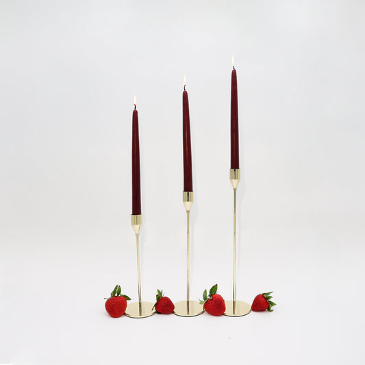 Classic Metal Taper Candle Holders Set of 3