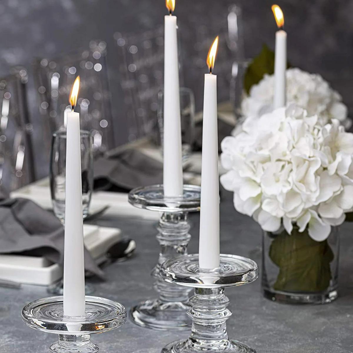 Antic Taper White Candles 12 pc